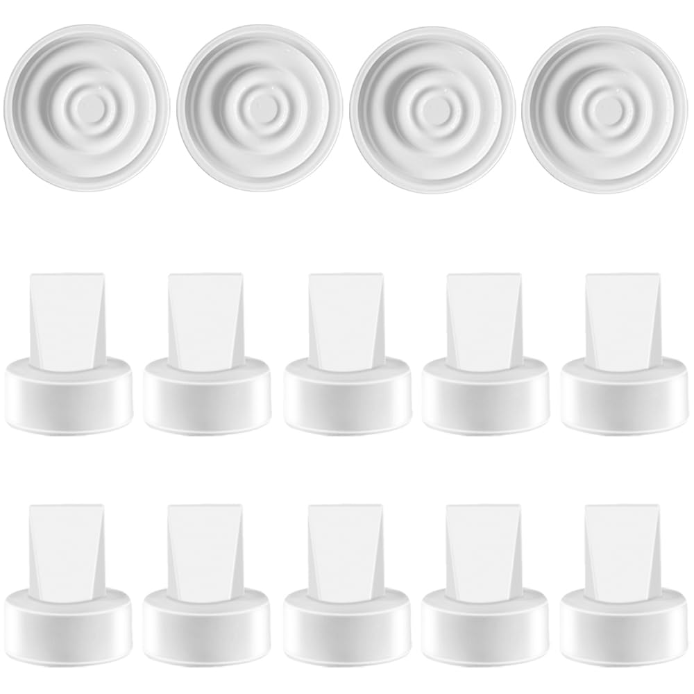 10pcs Duckbill Valves and 4pcs Silicone Membrane Replacement Parts Compatible with Spectra S1 S S2 9 Plus Breast Pumps,Not Origi