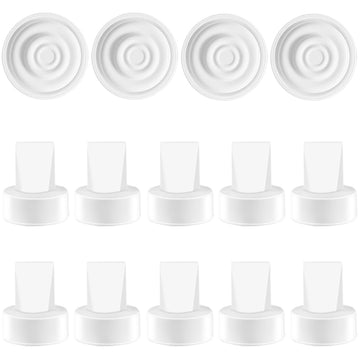 10pcs Duckbill Valves and 4pcs Silicone Membrane Replacement Parts Compatible with Spectra S1 S S2 9 Plus Breast Pumps,Not Origi