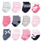 Luvable Friends Unisex Baby Newborn And Baby Terry Socks, Pink Scroll, 6-12 Months