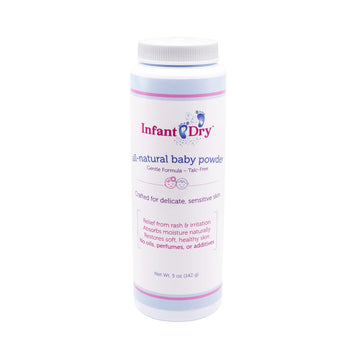 Infant Dry All Natural Baby Powder 5Oz - Gentle Formula Talc Free, All Natural And Unscented Dusting Powder For Sensitive Baby S