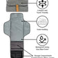 Bub. Baby Changing Mat- Wipeable, Portable Changing Pad, Travel Changing Mat For Baby Or Small Toddler, Sleek Design. (Gray)