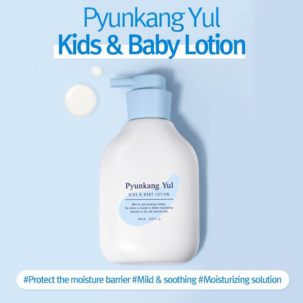 Pyunkang Yul Kids & Baby Lotion Moisturizer With Vitamin C, Ceramide, Hyaluronic Acid, Lecithin, Cica, Calming, Hydrating, Sooth