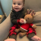 Fommy Newborn Boy Outfits Plaid Letter Print Long Sleeve Hoodies + Newborn Boy Clothes Long Pants 2Pcs Set Newborn Photography O
