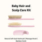 Funfushka Wooden Baby Hair Brush And Comb Set For Newborns - Soft Bristle And Comb For Gentle Scalp Care - Perfect Baby Registry