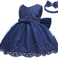 Tuiji Formal Prom Pageant Wedding Girls Dresses A-Line Knee Length Tutu Ruffle Dress Princess Party Infant Baby Dress 6M Navy Bl