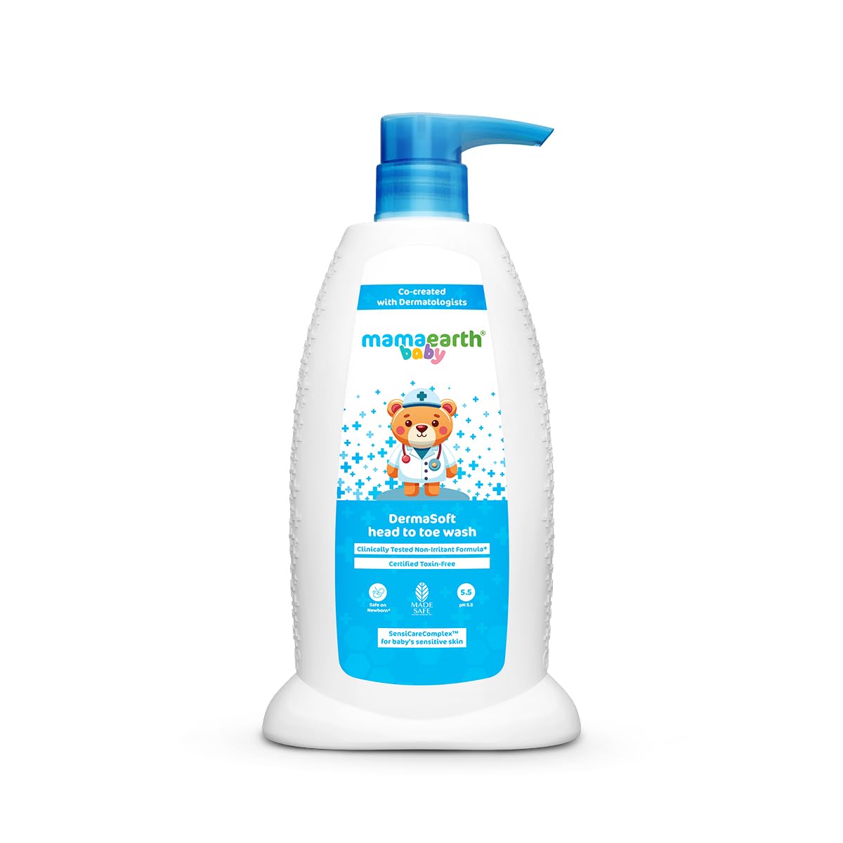 Mamaearth Baby Dermasoft Head To Toe Wash With Sensicarecomplex For BabyS Sensitive Skin  250 Ml | CoCreated With Dermatologi