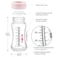 Maymom Wide-Mouth Milk Collection Storage And Feeding Bottle With Nipple, Pink Dome Cap, Bottle Top, Sureseal Sealing Disk; Comp