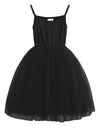 Lyxiof Baby Girls Tutu Dresses Sleeveless Princess Dress Infant Tulle Dress Toddler Sundress Black 6 Years
