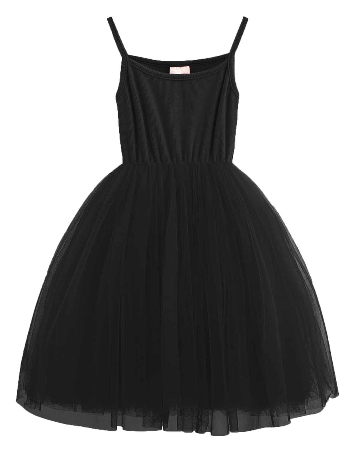 Lyxiof Baby Girls Tutu Dresses Sleeveless Princess Dress Infant Tulle Dress Toddler Sundress Black 6 Years