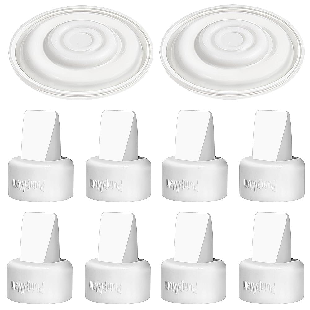 Pumpmom Breast Pump Parts, 8 Duckbill Valves And 2 Silicone Membrane For Spectra S2, S1 And 9 Plus Breastpumps, Compatible With