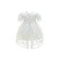 Glamulice Baby Girl Party Dress White Christening Baptism Dresses Lace Princess Bow Formal Gown 18-24 Toddler Bridesmaid Wedding