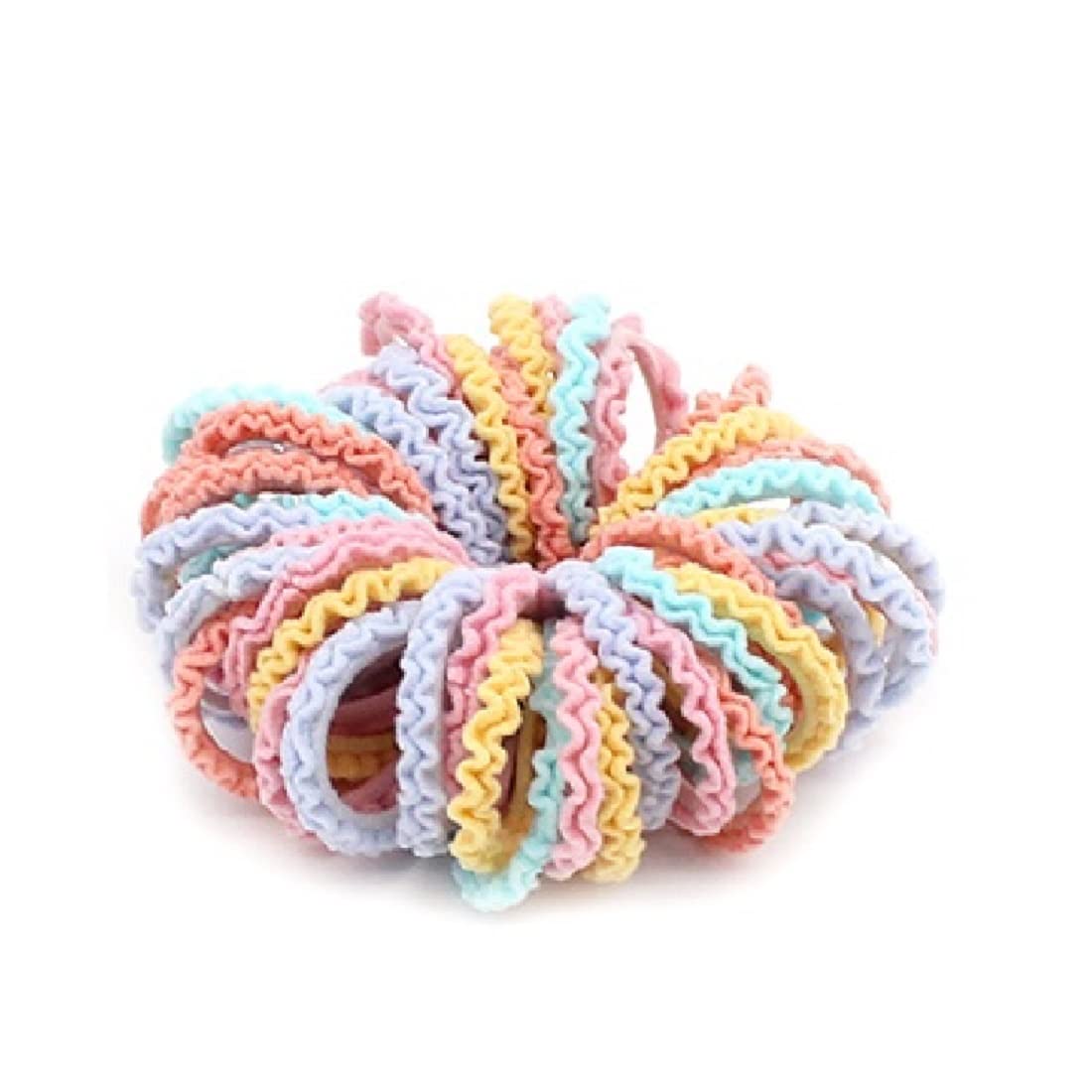 Hot&Sattion 200 Pcs Baby Hair Ties, Cotton Toddler Hair Ties For Girls And Kids, Multicolor Small Seamless Hair Bands Elastic Po