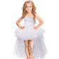 HJTT White Tutu Dress for Girls Wedding Birthday Party Tulle Princess Dresses Toddler Kids Christmas Halloween Costume (White, 7