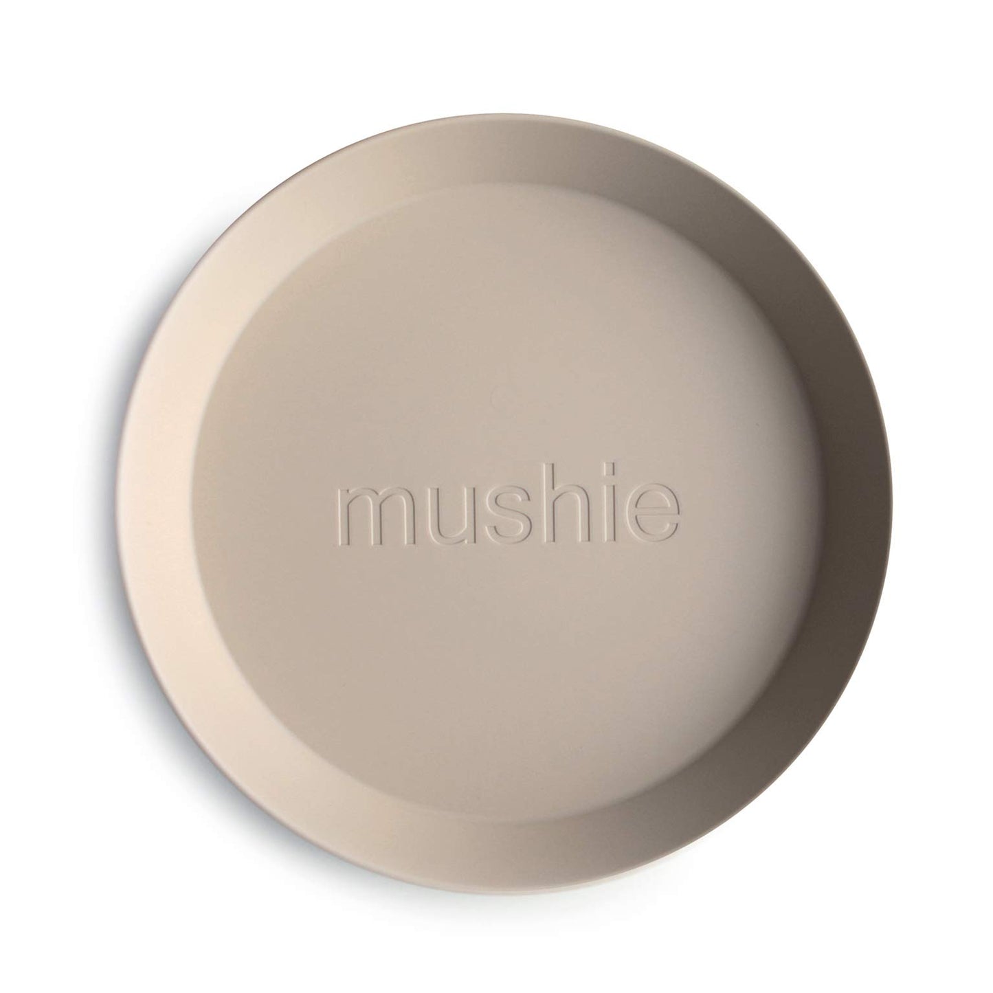 Mushie Round Dinnerware Plates For Kids | Made In Denmark, Set Of 2 (Vanilla)