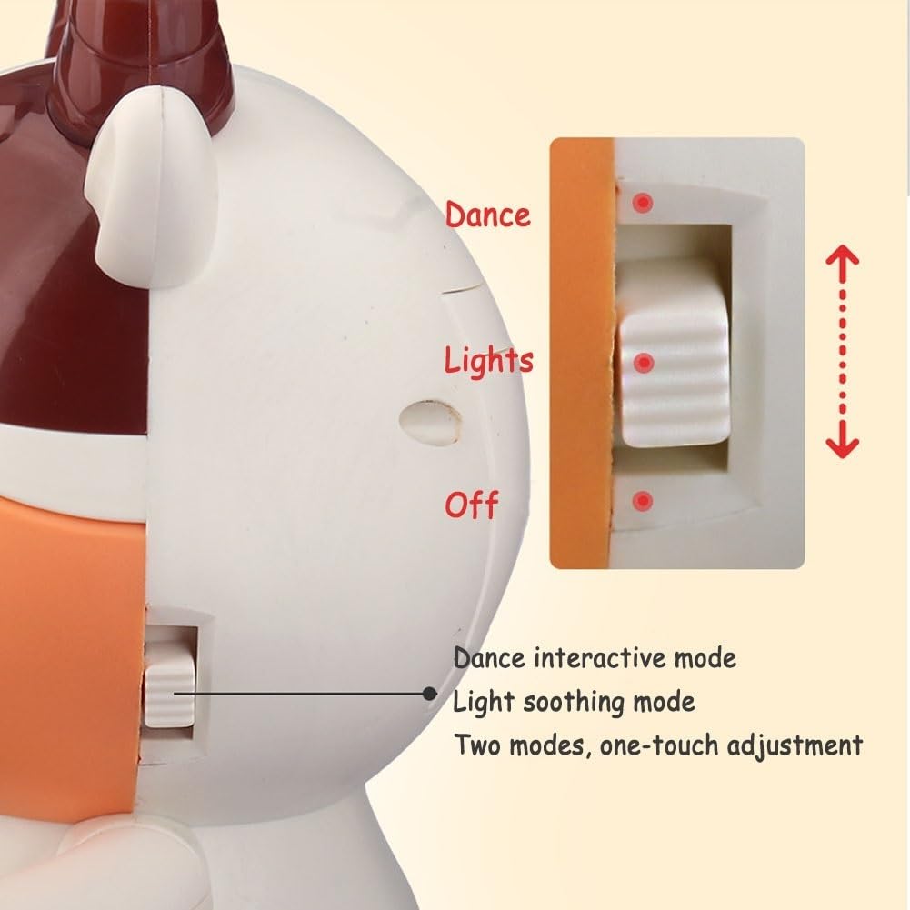 Rafonie Dance Cow Light up Dancing Cow for Active Fun, Dancing Cow Toy, Musical Cute Cow Toy, Interactive Music Cow Crawling Toy