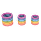 TickiT-73977 Rainbow Wooden Rings - Set of 21 - 3 Sizes - Counting and Sorting Rings - Loose Parts Wooden Toy for Babies and Tod