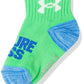 Under Armour Boys Multi Pack Future Boss Essential Quarter Sock, Green, 4/6