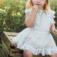 Baby Girl Lace Dress, Princess Dress Tulle White Party Wedding Summer Dress Clothes (White, 6-12Months)