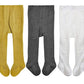 Epeius Baby Tights Toddler Girls Cable Knit Tights Solid Cotton Stockings Seamless Footed Leggings Pantyhose 2-4 Years (Pack Of