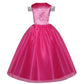 Gucabe Little Girl Princess Costume Halloween Christmas Party Birthday Dress Up Cosplay (Pink, 5-6 Years)