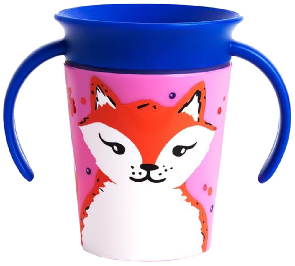Munchkin Miracle 360 Wildlove Trainer Sippy Cup, 6 Oz, Red Fox