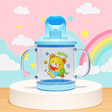 Alya The Cheeky Kidzz Baby Feeding Sipper Unbreakable Bottle Cup/Mug Learning BPA Free 200ML Anti Spill DustProof Sippy for Tod