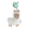 Itzy Ritzy Pacifier & Lovey Set - Includes Silicone Pacifier with Stuffed Animal Lovey - Detachable Plush Dinosaur Binky Holder 