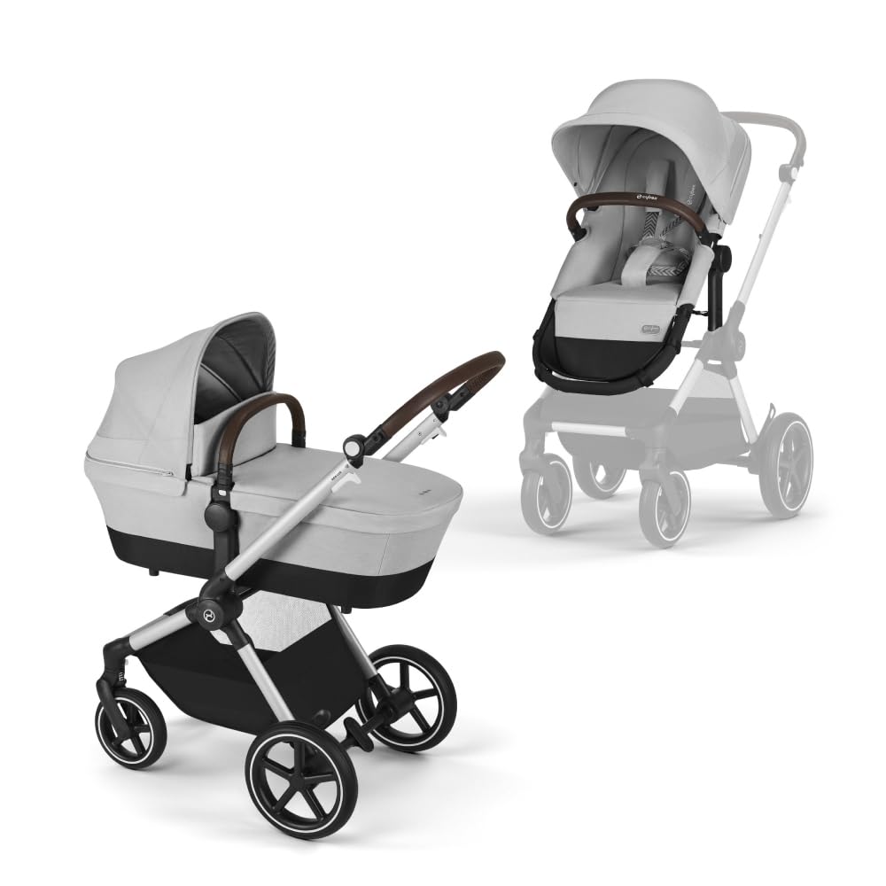 Cybex EOS 2-in-1 Stroller - Bassinet Stroller Converts to Toddler Stroller with One-Hand Recline - Bassinet and Toddler Seat Inc