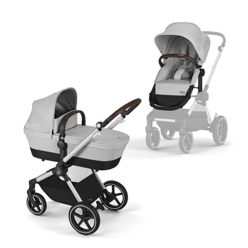 Cybex EOS 2-in-1 Stroller - Bassinet Stroller Converts to Toddler Stroller with One-Hand Recline - Bassinet and Toddler Seat Inc