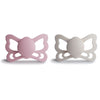 Frigg Butterfly Anatomical Silkysoft Silicone Baby Pacifier | Made In Denmark | Bpa-Free (Primrose/Silver Gray, 6-18 Months)