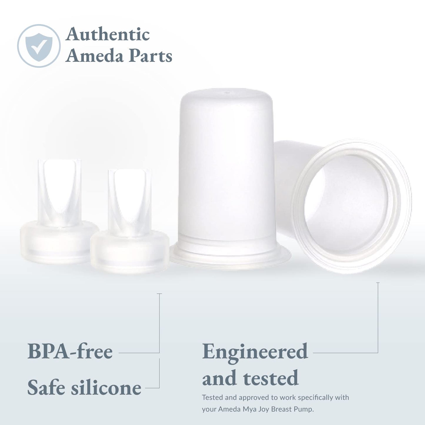 Ameda Universal Spare Parts Kit | Breast Pump Accessories | Ameda Breast Pump Parts | (2) Diaphragms & (2) Valves | Compatible W