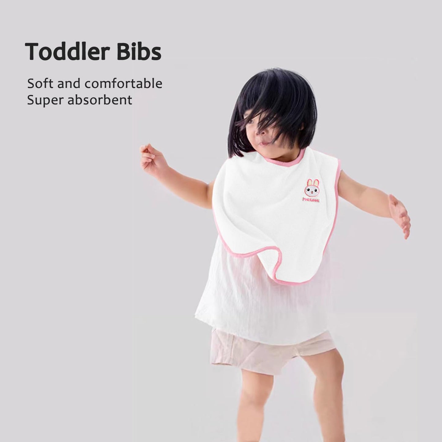 Hwieccogts Set Of 6 Bibs, Toddler Bibs For 2-4 Years,Large Towel Bibs For Boys Or Girls