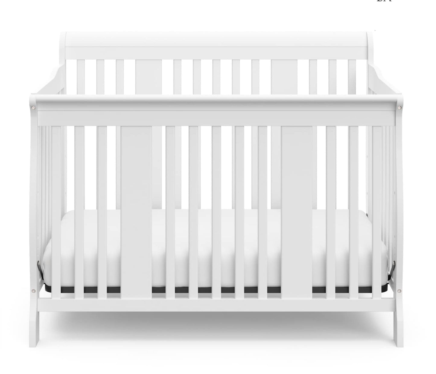 Storkcraft Tuscany 4-In-1 Convertible Crib (White) - Easily Converts To Toddler Bed, Day Bed Or Full Bed, 3 Position Adjustable