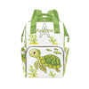YallLocoMo Custom Diaper Bag Backpack Name Gift Cute Underwater Sea Turtle Cute Versatile Travel Bag: Large Capacity & Multiple 