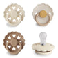 Frigg Silkysoft Silicone Baby Pacifier 4-Pack Snowflake Dream | Made In Denmark | Bpa-Free (0-6 Months)