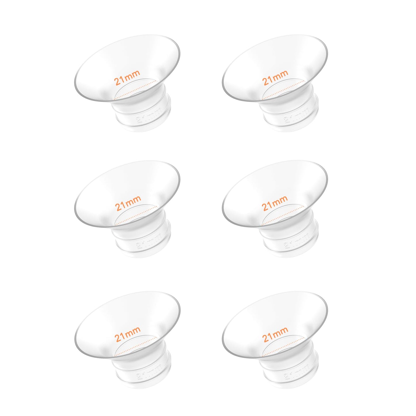 Frussonia Flange Inserts 21Mm 6Pcs - Compatible With Momcozy M5/M6/S12 Pro/S9 Pro/V1/V2,Spectra,Medela,Elvie,Lansinoh 24Mm Flang