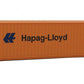 Walthers SceneMaster HO Scale Model of Hapag Lloyd (Orange, Blue) 40 Hi Cube Corrugated Side Container,949-8254