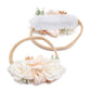 Oosaku Baby Girl Flower Headbands Set Elastic Floral Headbands 3Pcs Soft Nylon Hair Band For Newborn Toddler Hair Accessories