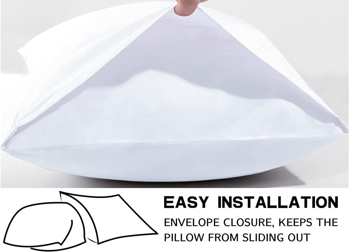 Travel Size Pillow Cases 12X16 Set Of 2 Soft 500 Thread Count Kinderfluff Pillow Cover 100% Egyptian Cotton Zipper Closure Toddl
