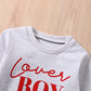 Baby Girl Boy Valentine'S Day Outfits Love Print Long Sleeve Pullover Sweatshirt Overszied Sweater Fall Winter Clothes (Lover Bo