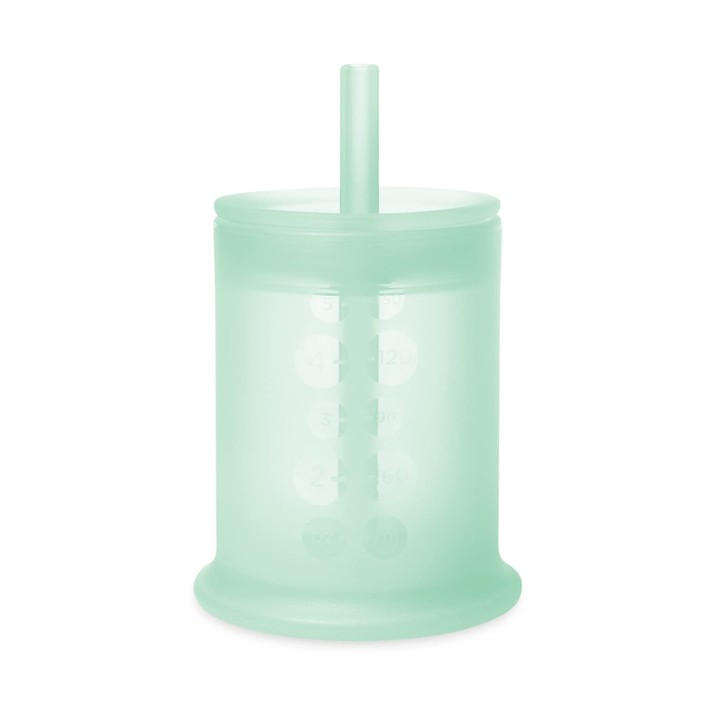 Olababy Silicone Training Cup with Straw Lid | Babies Water Drinking Cup | 6+ Mo Infant To 1218 Months Toddler | Sippy Cup For 
