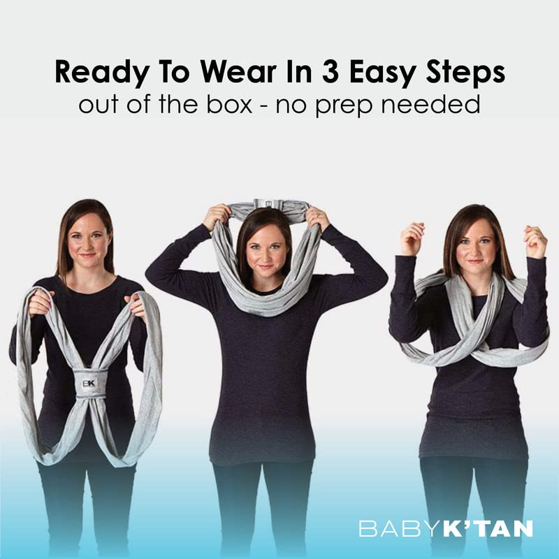 Breeze Baby Ktan Baby Carrier, #1 Easy Pre-Wrapped Baby Sling Gift | Breathable 100% Cotton Mesh | Hands Free Wrap for Infants