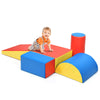 Costzon Crawl And Climb Foam Play Set, Colorful Fun Foam Play Set, 5 Piece Lightweight Interactive Set, Childrens Software Compo