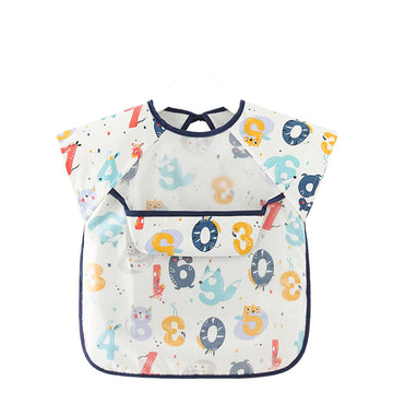Snowie Soft Sleeveless Baby Bib With Pocket Summer Toddler Bib Washable And Lightweight Waterproof Eva Baby Bib Tie Back Cartoon