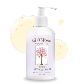 Lil 'O' Blossom Tender Newborn Wash - Superbly Gentle Head to Toe Cleanser for Newborns and Babies