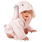 Toddler Girl Bathrobe Pajamas Robe Pink Dog Hooded Baby Bath Robe For Girls Towels Nightgown Terry 4 5 6 Year (Pink, L)