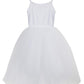 Lyxiof Toddler Tutu Dress Baby Girls Tulle Sleeveless Princess Party Sundress White 7 Years