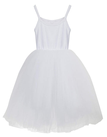 Lyxiof Toddler Tutu Dress Baby Girls Tulle Sleeveless Princess Party Sundress White 7 Years