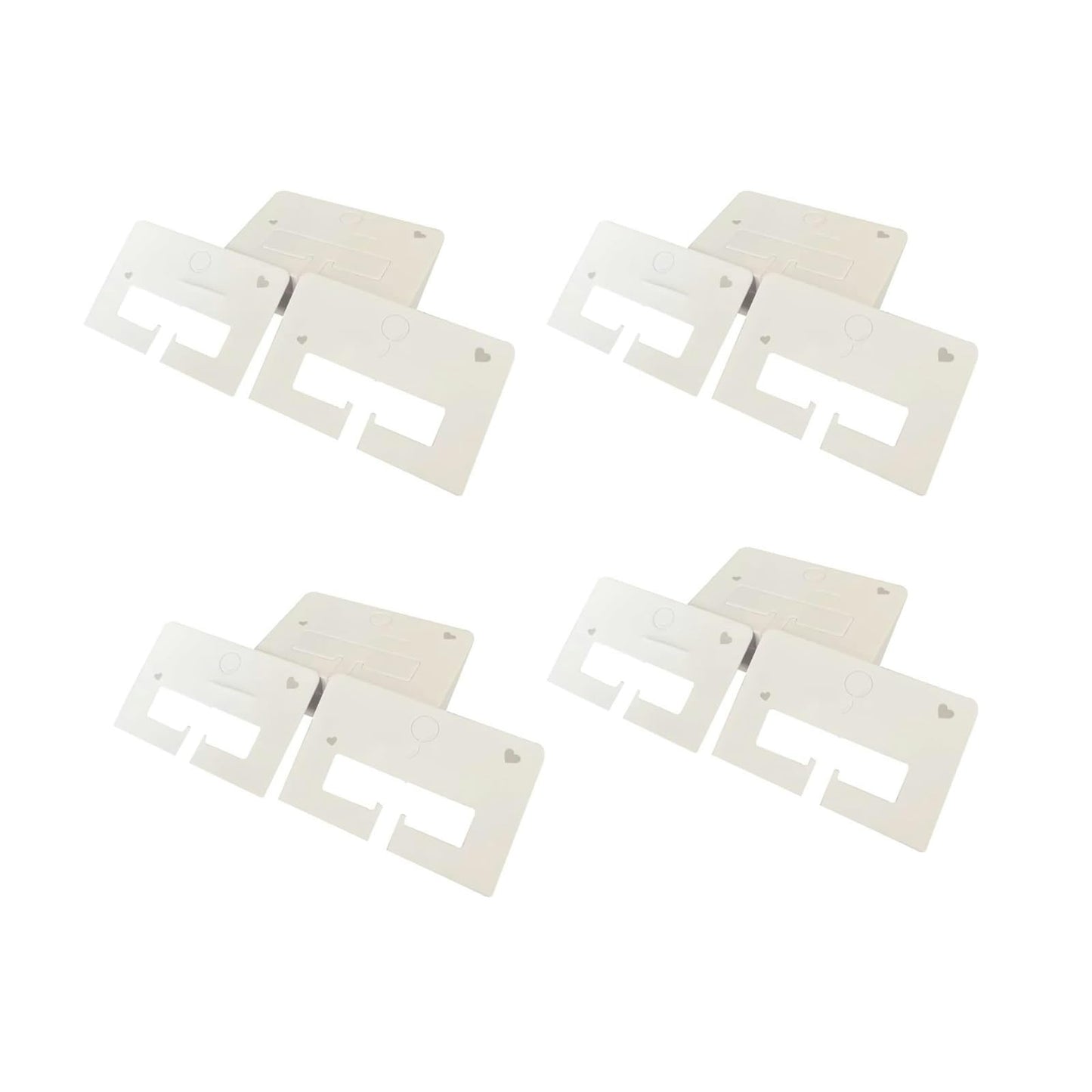 100 Pcs White Hair Clip Display Cards Hair Bow Hairpin Packing Cards Hair Accessories Holder Paper Cardboard for Hair Claw Clips