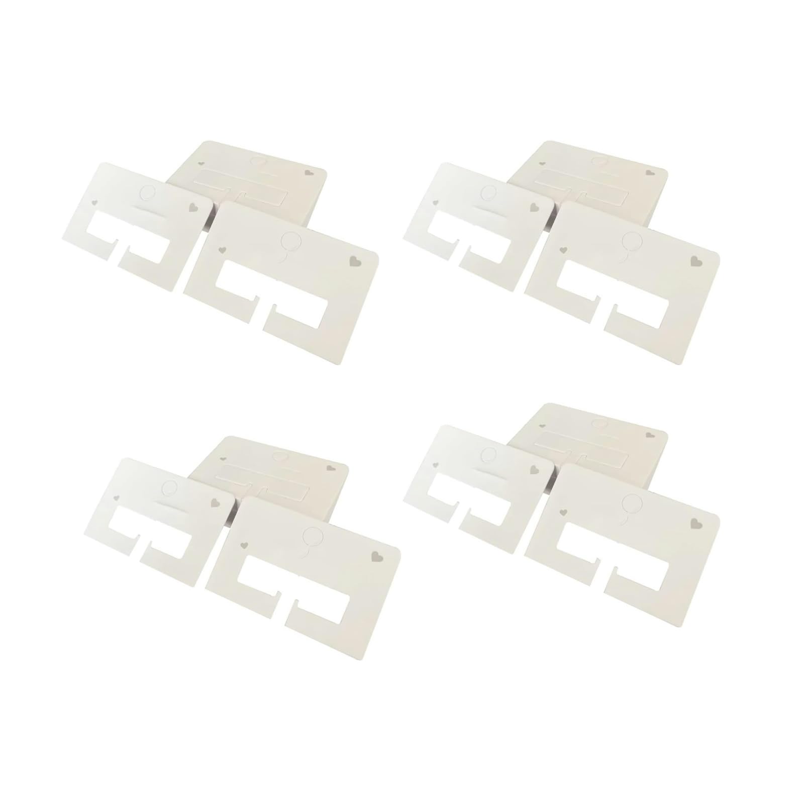 100 Pcs White Hair Clip Display Cards Hair Bow Hairpin Packing Cards Hair Accessories Holder Paper Cardboard for Hair Claw Clips